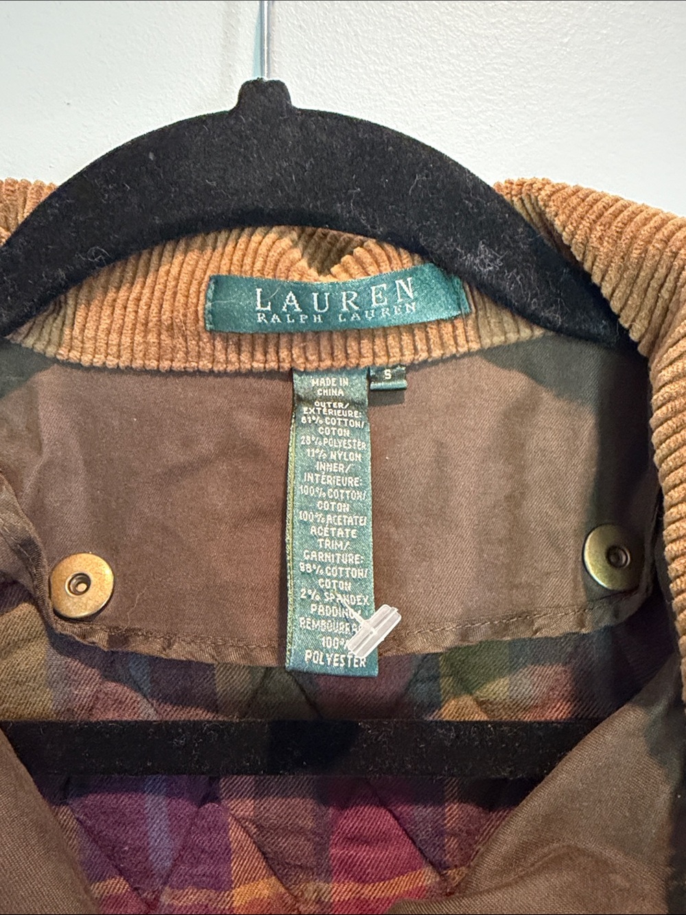 Ralph Lauren Brown Utility Jacket with Tan Corduroy Collar - Picture 2 of 14
